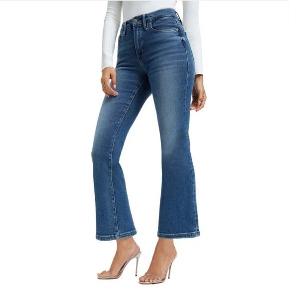 NWT Good American Good Legs Crop Mini Boot Leg Jeans Size 2 / 26 - Picture 3 of 5